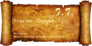 Trexler Tivadar névjegykártya